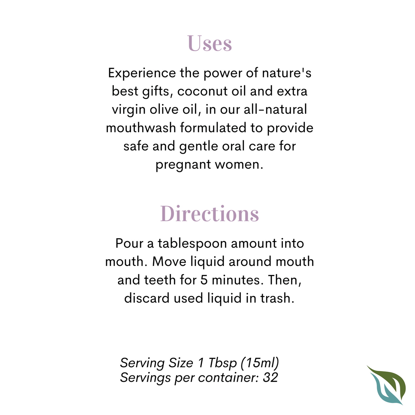 Natural Mouthwash - Nature's Oils Pregnancy Mouthwash 16 oz