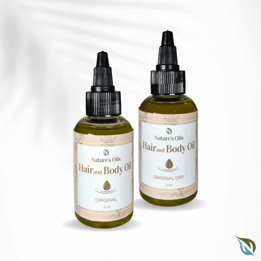 Nature's Oils Hair and Body Oil Original 2 oz Set of 2 Sampler